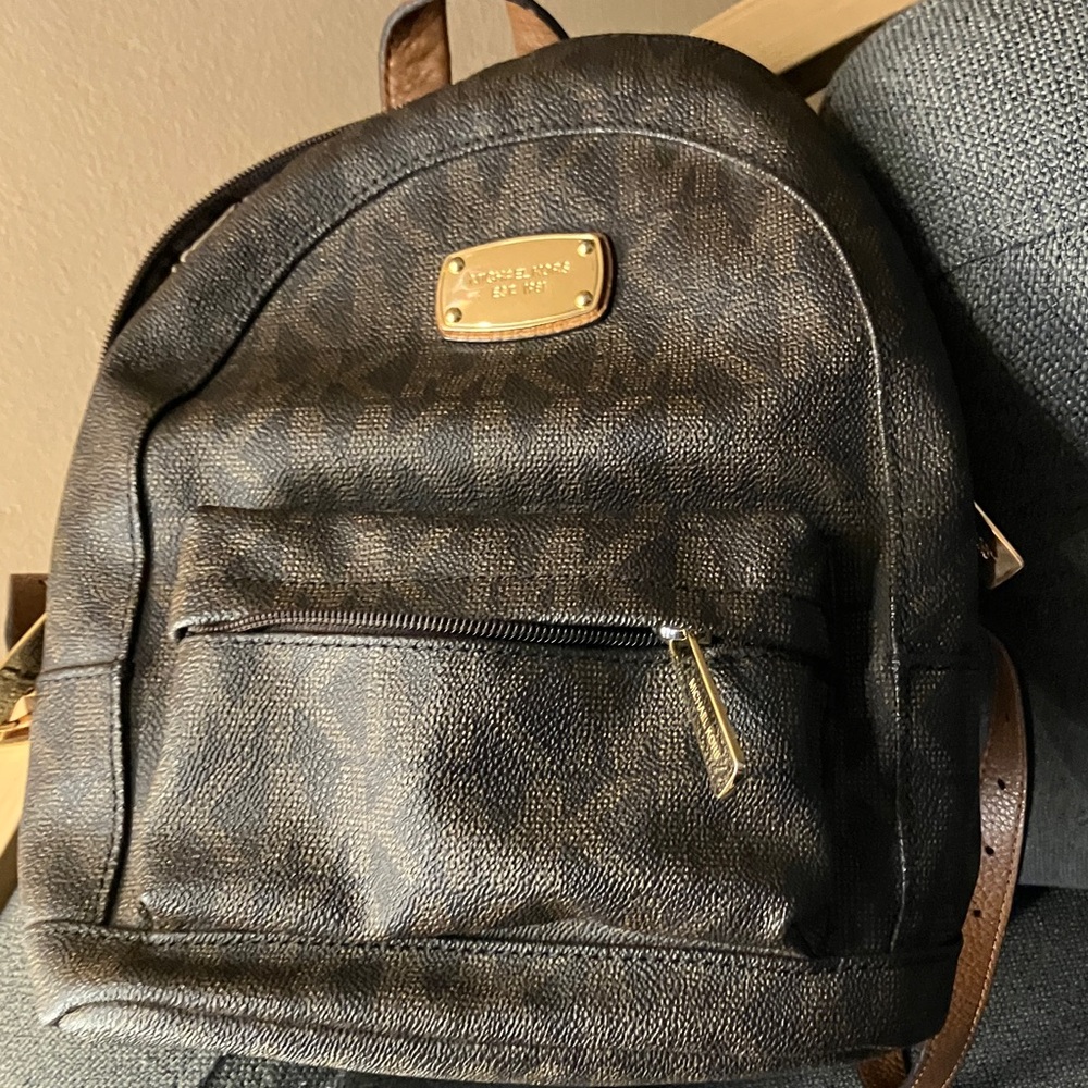 MICHAEL Michael Kors Black and Brown Backpack